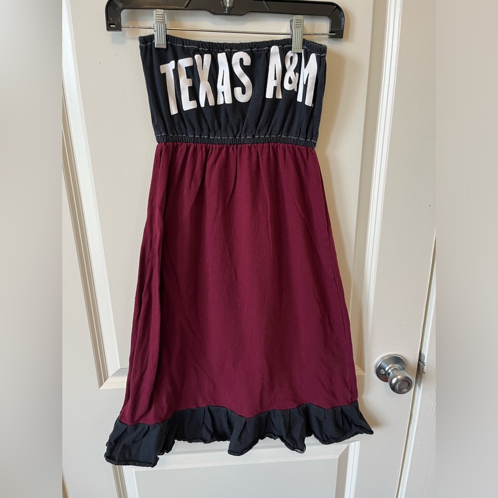 Cute Handmade Texas A&M Strapless Sundress